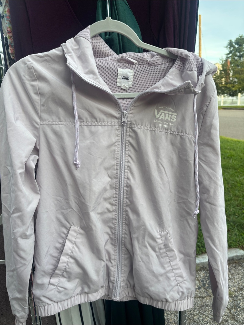 Vans Lavender Hooded Zip Windbreaker Jacket